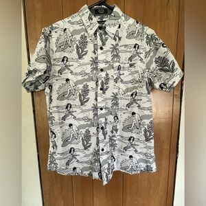 Eighty Eight Platinum Tropical Print Men's Shirt Medium